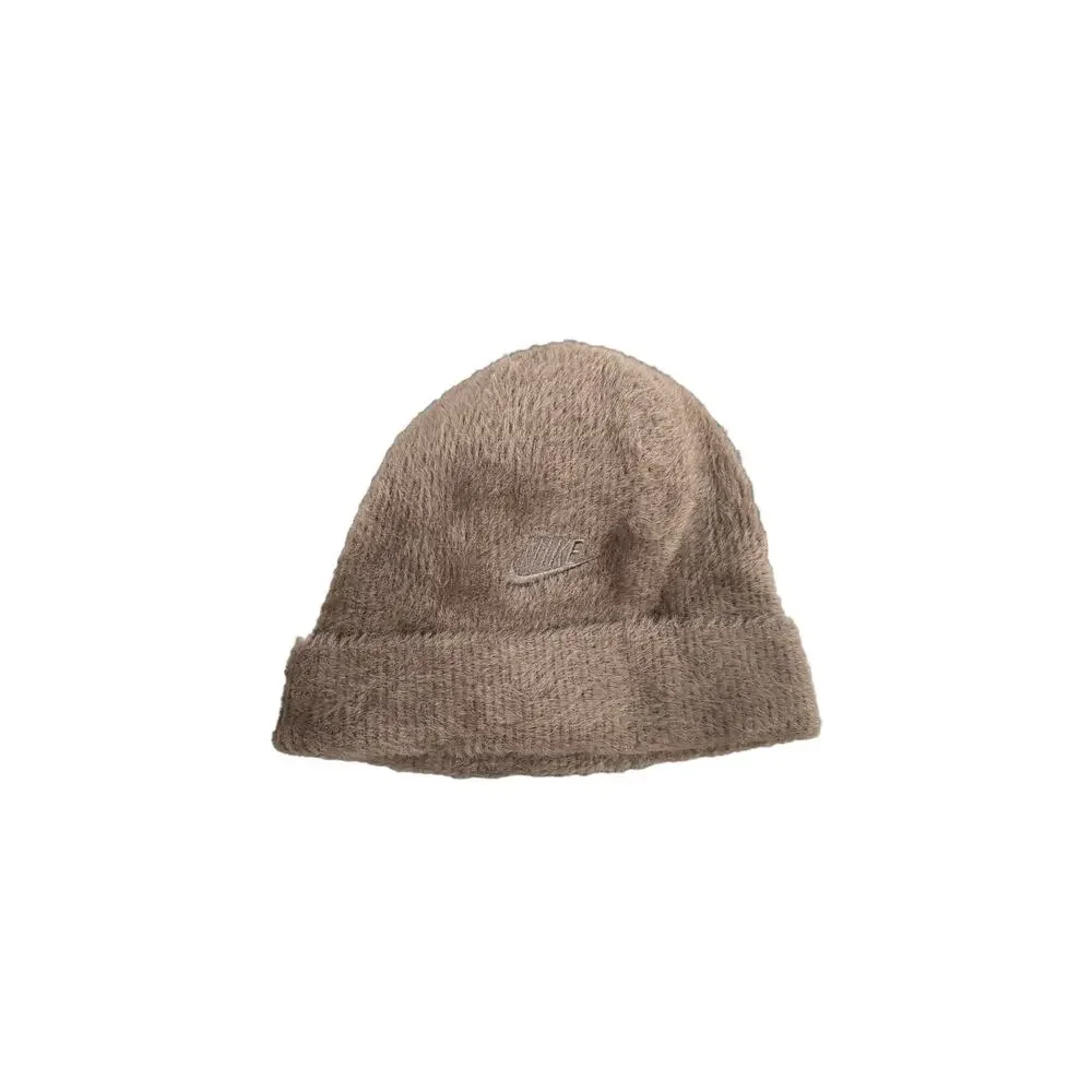 Nike Womens Peak Beanie Baroque Brown Fuzzy Sock Hat Cap OSFM NWT